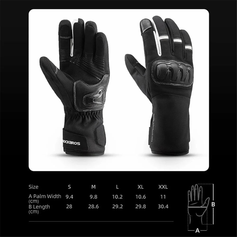 ROCKBROS MT023 Motorcycle Gloves Full Finger Touch Screen Men Windproof Mittens - S - 7