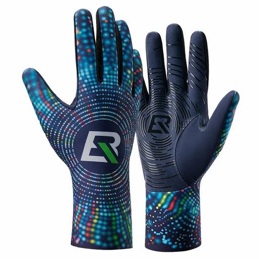 ROCKBROS S340 1 Pair Outdoor Cycling Gloves Anti-skid Warm Full Finger Gloves - Dark Blue / S - 1