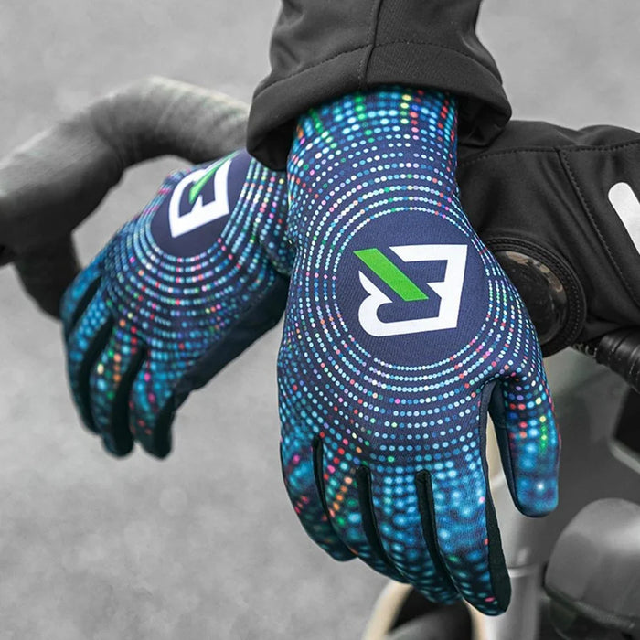 ROCKBROS S340 1 Pair Outdoor Cycling Gloves Anti-skid Warm Full Finger Gloves - Dark Blue / S - 4