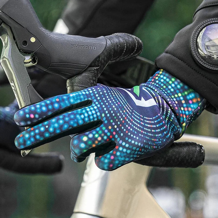 ROCKBROS S340 1 Pair Outdoor Cycling Gloves Anti-skid Warm Full Finger Gloves - Dark Blue / S - 5