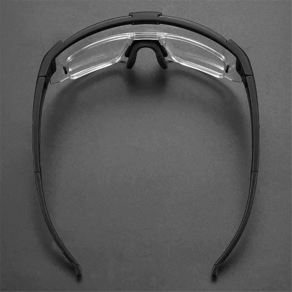 WEST BIKING YP0703162 Photochromic Cycling Sunglasses Unisex Outdoor Windproof Goggles - Black - 5