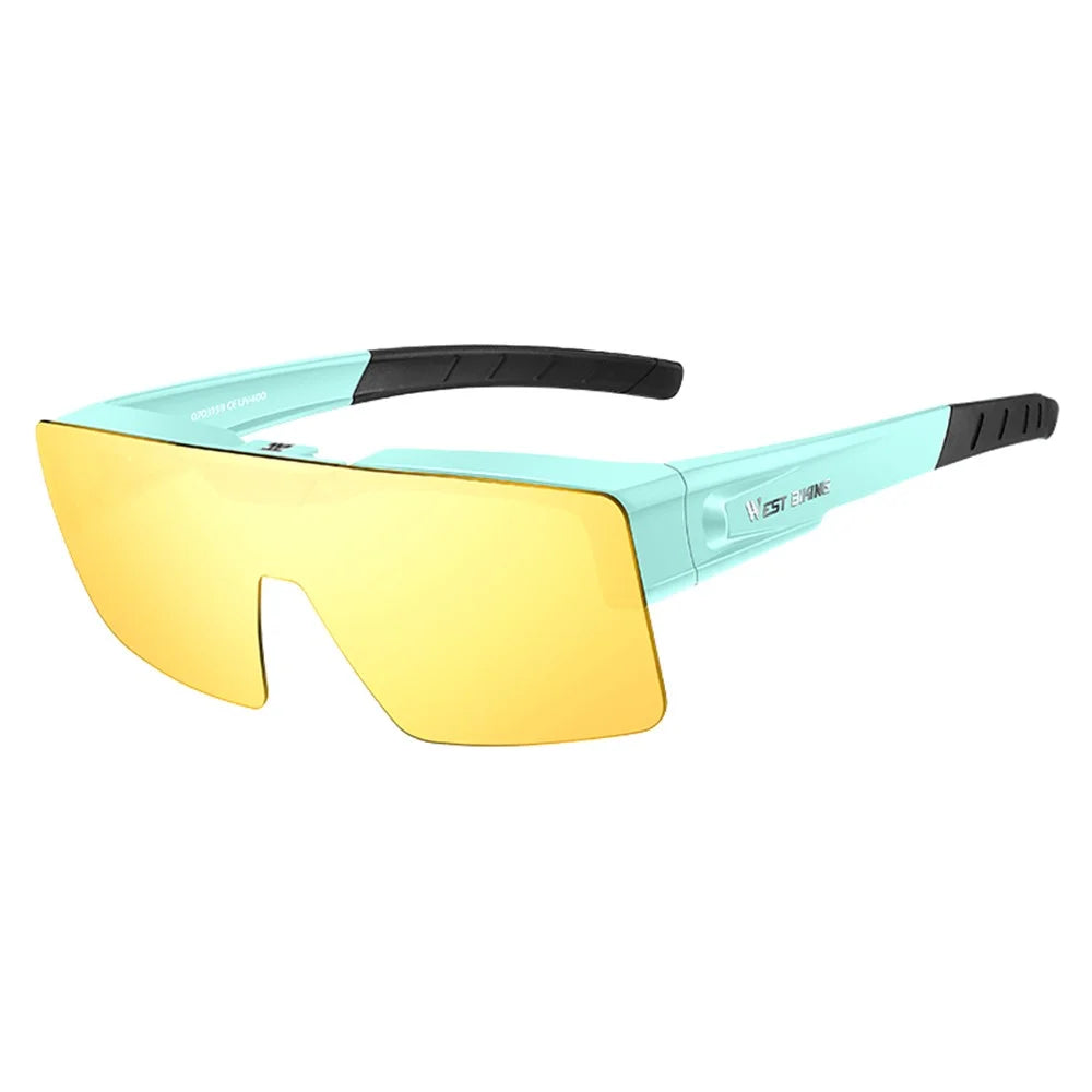 WEST BIKING YP0703158 Night Vision Lens Flip Up Glasses Night Cycling Driving Goggles - Cyan - 1