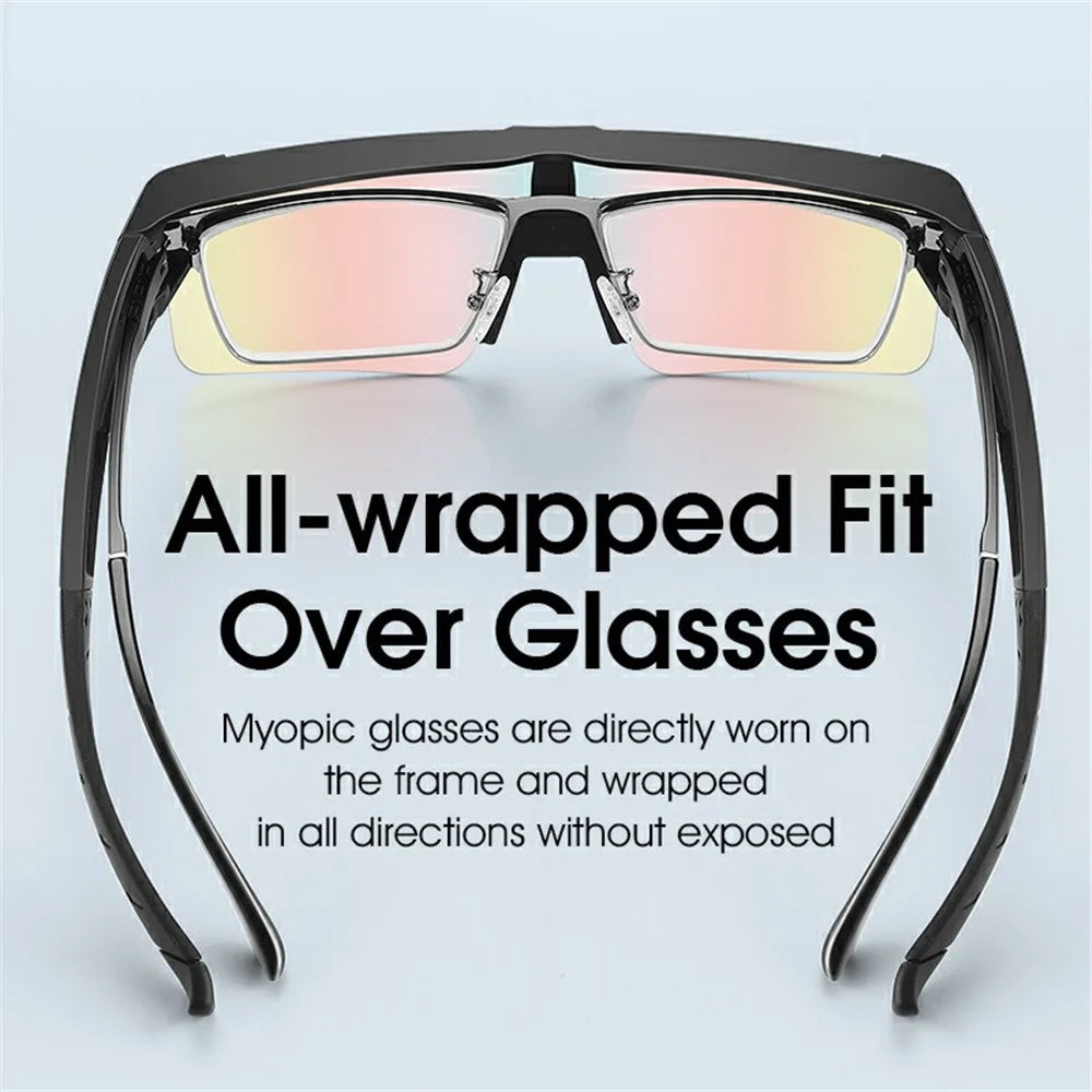 WEST BIKING YP0703150 Polarized Sports Sunglasses for Men Women Cycling Sunglasses with PC Frame - Black - 2