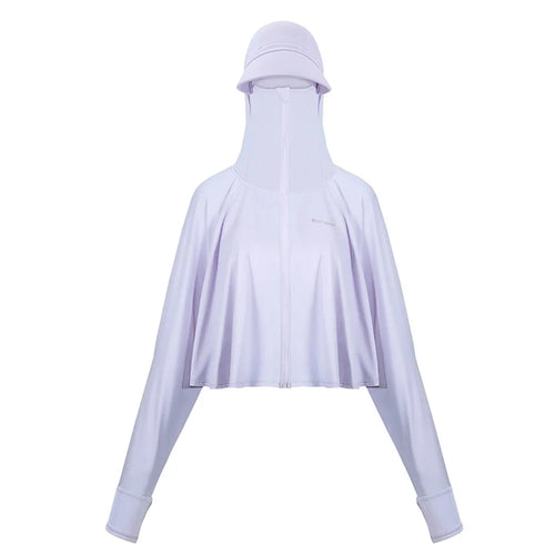 WEST BIKING YP0202331 Women's Ice Silk Hooded Jacket Sun Protection Long Sleeves Clothing - S-M / Purple - 1