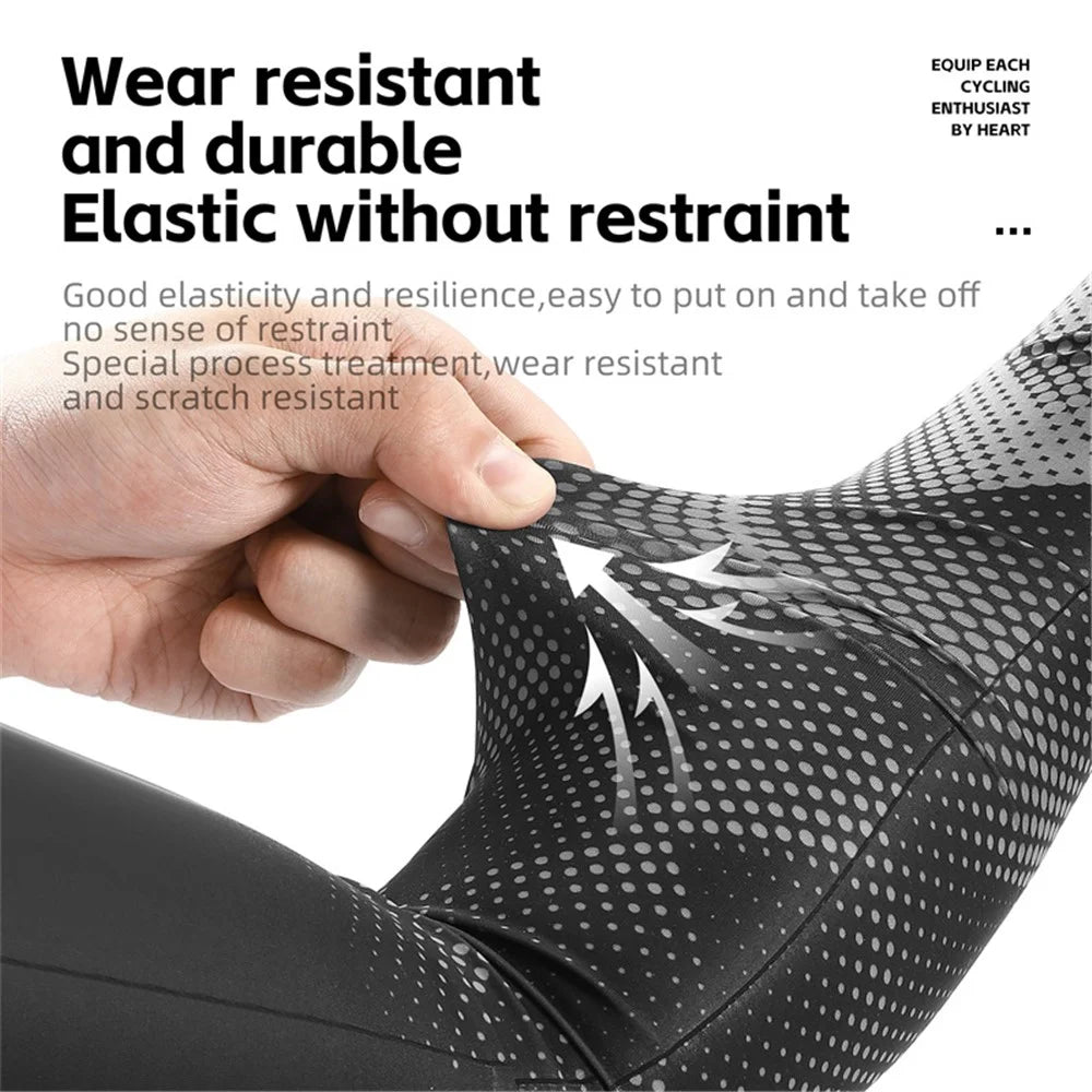 WEST BIKING YP0212124 1 Pair Men Ice Silk Cycling Travel Sleeves Summer Sunscreen UV Protection Sleeves - Yellow - 6
