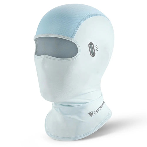 WEST BIKING YP0201417 Summer Sun Protection Photochromic Ice Silk Balaclava Face Mask - Baby Blue - 1