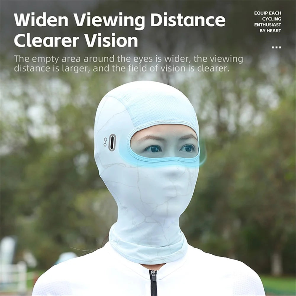 WEST BIKING YP0201417 Summer Sun Protection Photochromic Ice Silk Balaclava Face Mask - Baby Blue - 7