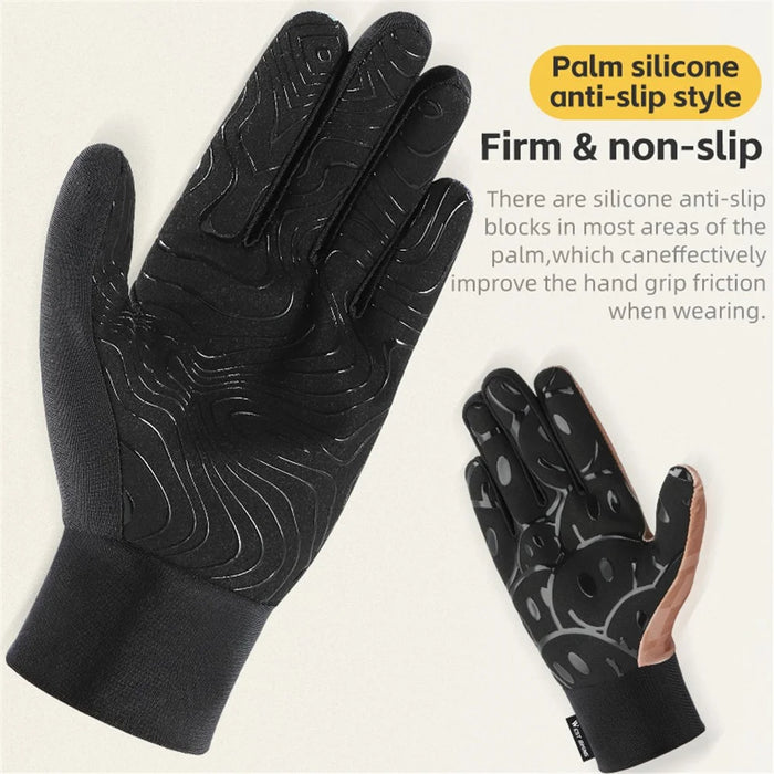 WEST BIKING YP0211249 1 Pair Kids Anti-slip Bike Cycling Gloves Shock Absorption Breathable Full Finger Gloves - Grey+White S - 4