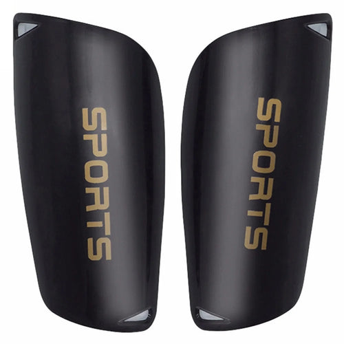 LINTORE WELT098 1 Pair Plastic + EVA Slip-In Shin Pads for Kids Soccer Leg Protector - Black - 1