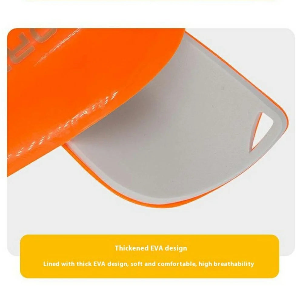 LINTORE WELT098 1 Pair Plastic + EVA Slip-In Shin Pads Soccer Leg Protector for Older Children - Orange - 4