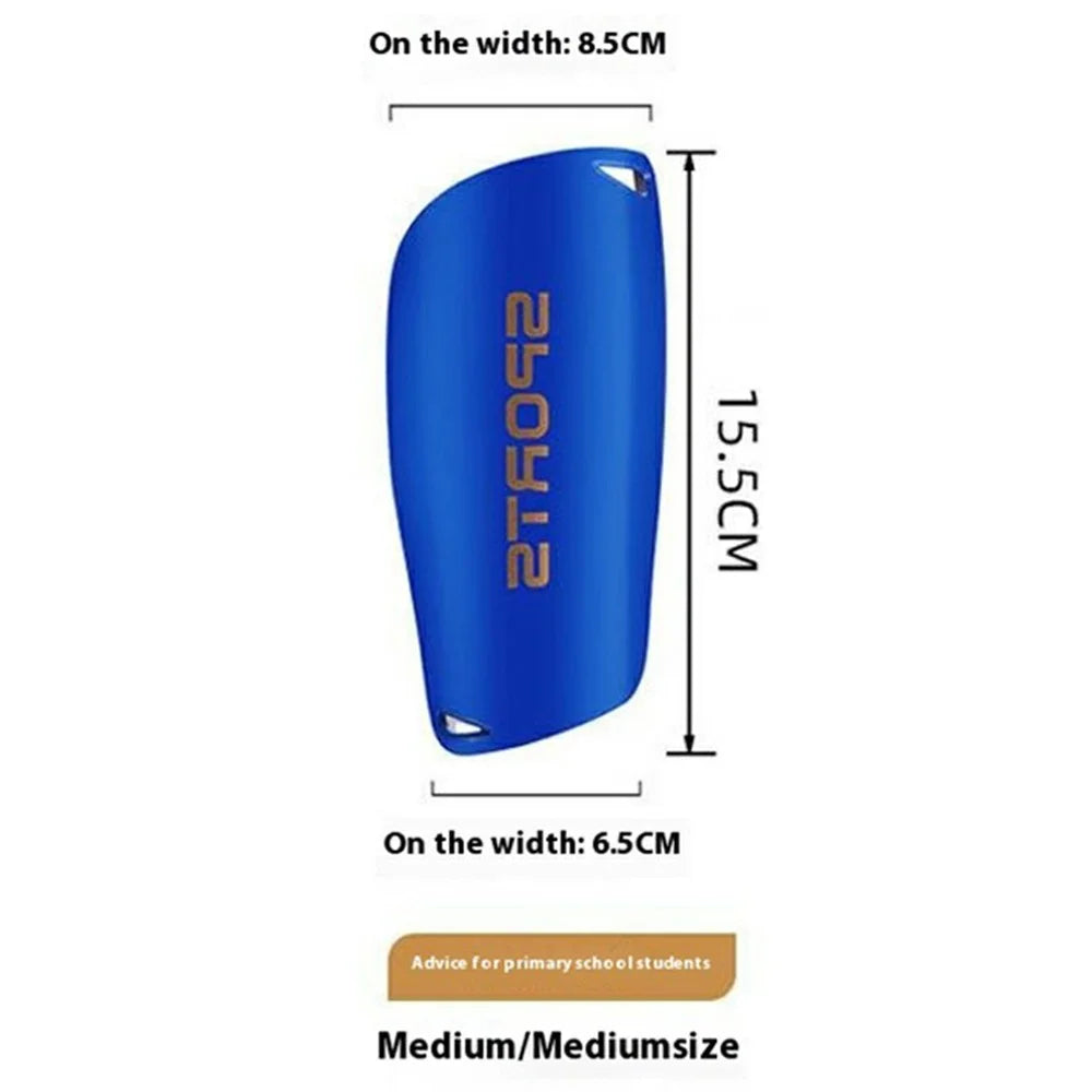LINTORE WELT098 1 Pair Plastic + EVA Slip-In Shin Pads Soccer Leg Protector for Older Children - Orange - 7