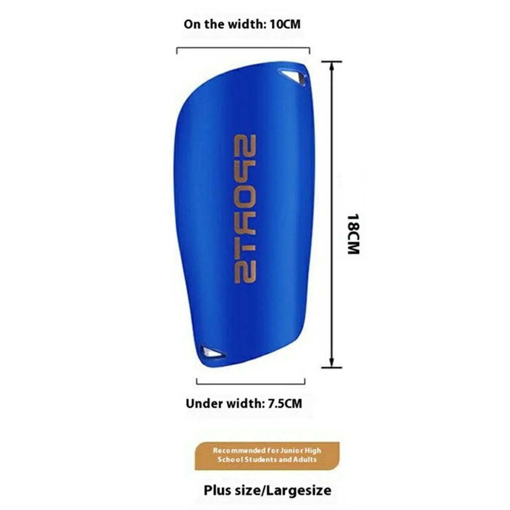 LINTORE WELT098 1 Pair Plastic + EVA Slip-In Shin Pads Soccer Leg Protector for Adult - Orange - 7