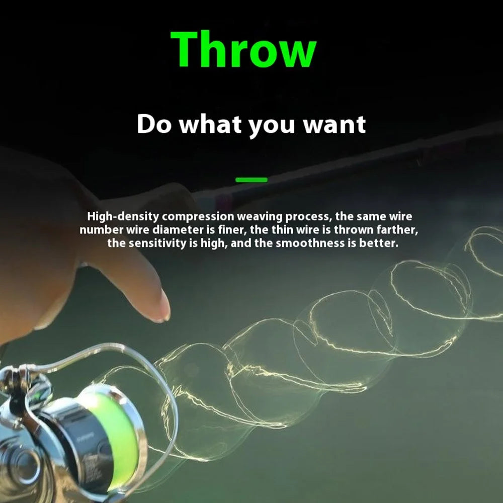 150m Length 8 Strands Braided Fishing Line Green Super Strong PE Smooth Touch Fishing Line - 0.4 - 6