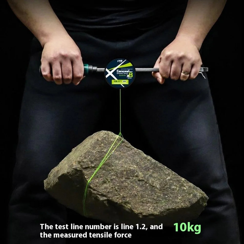 150m Length 8 Strands Braided Fishing Line Green Super Strong PE Smooth Touch Fishing Line - 0.4 - 7