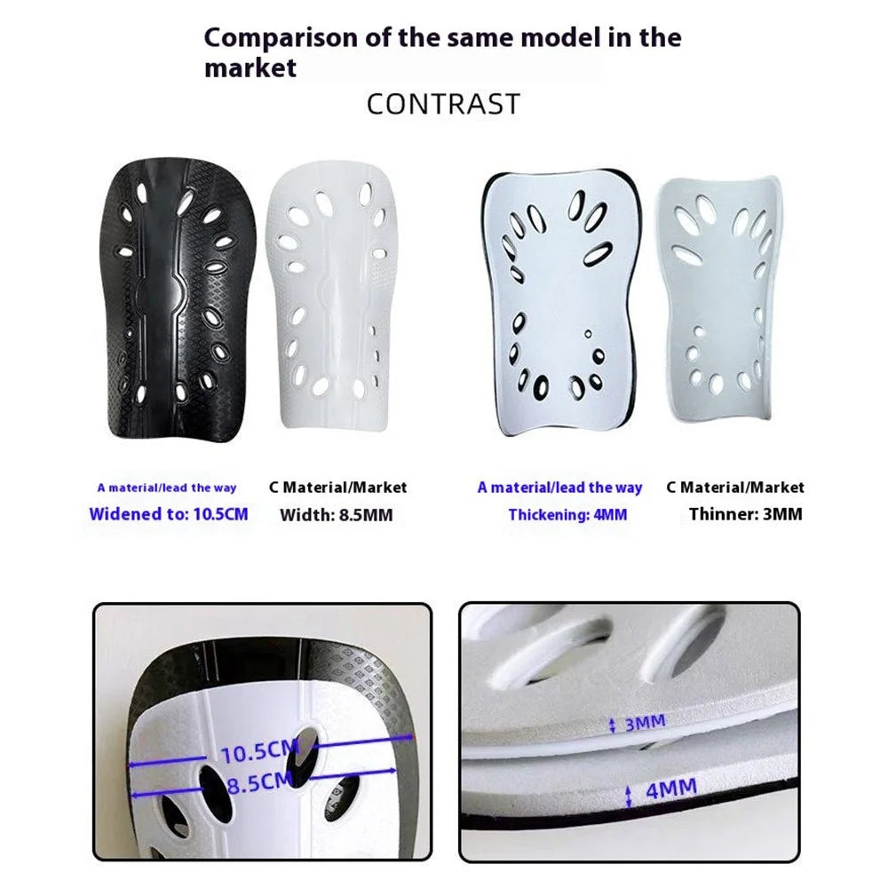 LINTORE WCLT136 1 Pair EVA+PP Double Layer Slip-In Shin Pads Soccer Sports Leg Protector for Adult - Blue - 6