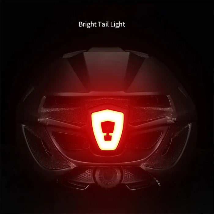 WEST BIKING Cycling Safety Helmet Outdoor Motorcycle Bicycle Removable Taillight Helmet Lens Visor Goggles - Black - 3