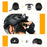 WEST BIKING Cycling Safety Helmet Outdoor Motorcycle Bicycle Removable Taillight Helmet Lens Visor Goggles - Black - 7