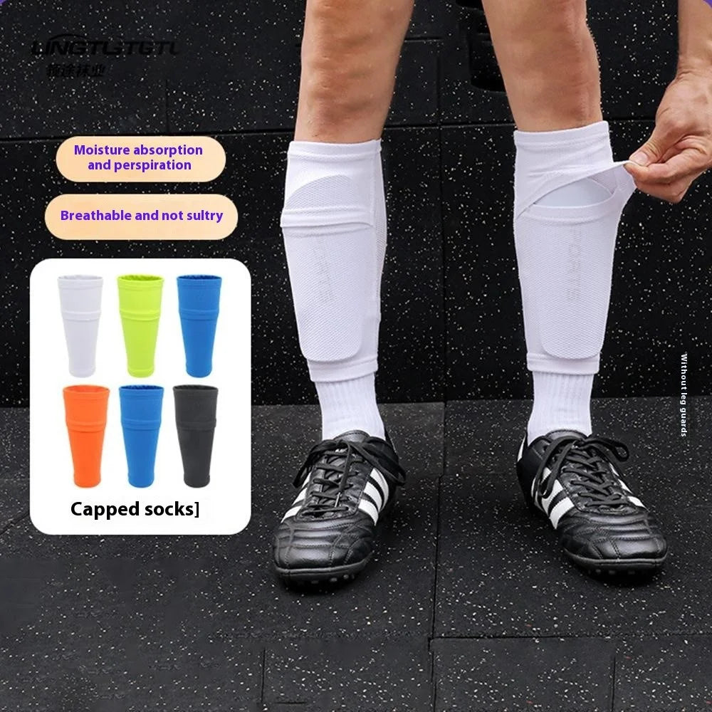 LINTORE 1 Pair Soccer Compression Leg Sleeves M Size Children Sports Sweat-Wicking Calf Sleeves - Black - 4