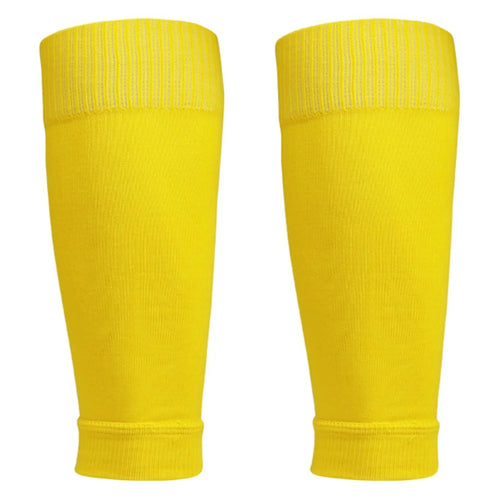 LINTORE 1 Pair Adult Soccer Leg Sleeves Socks Sweat Absorbent Calf Compression Sleeves - Yellow - 1