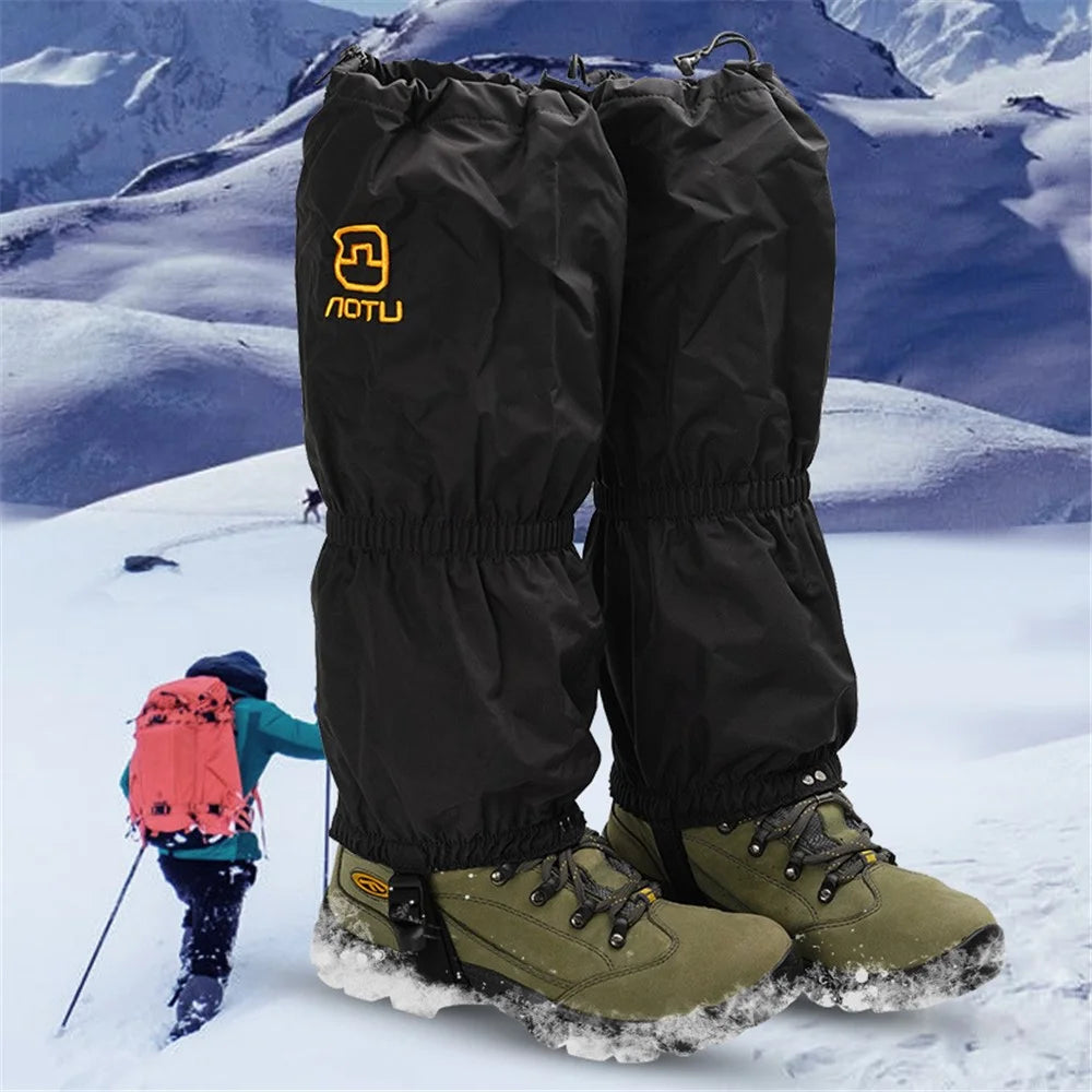AOTU 1 Pair Waterproof Gaiters Oxford Cloth Leg Cover Protector for Outdoor Walking Climbing Skiing - 2