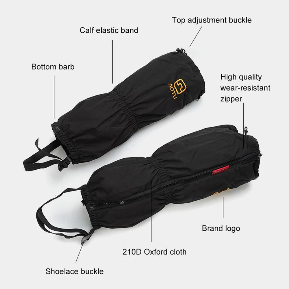 AOTU 1 Pair Waterproof Gaiters Oxford Cloth Leg Cover Protector for Outdoor Walking Climbing Skiing - 6