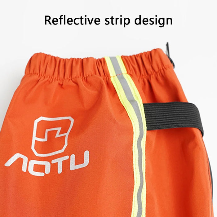 AOTU 1 Pair 240T Pongee Windproof Snow-proof Leg Gaiters Outdoor Climbing Skiing Shoe Cover - Orange / L - 6