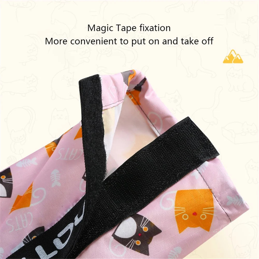 AOTU 1 Pair Waterproof Snow-proof Leg Gaiters Kids Outdoor Climbing Skiing Calf Cover - L / Pink Cat Pattern - 4