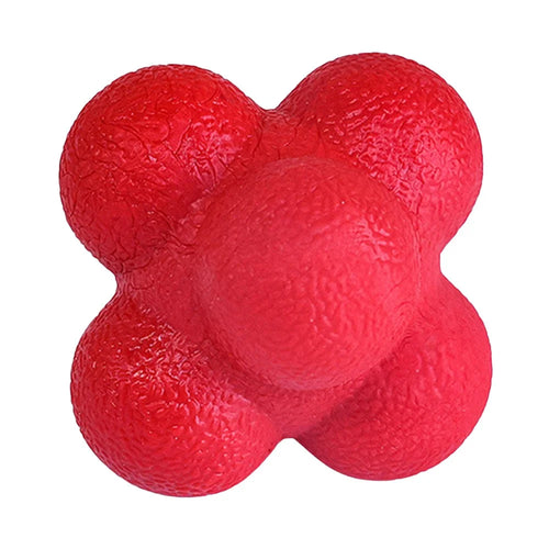 5.5cm Hexagonal Reaction Ball High Bounce TPR Ball Outdoor Sports Toy for Agility Game - Red - 1