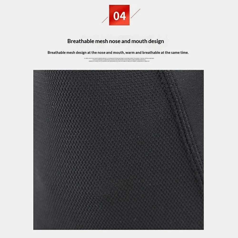 Balaclava Full Face Mask Windproof Warm Ski Mask with Eyeglass Holes for Outdoor Sports - Black - 4