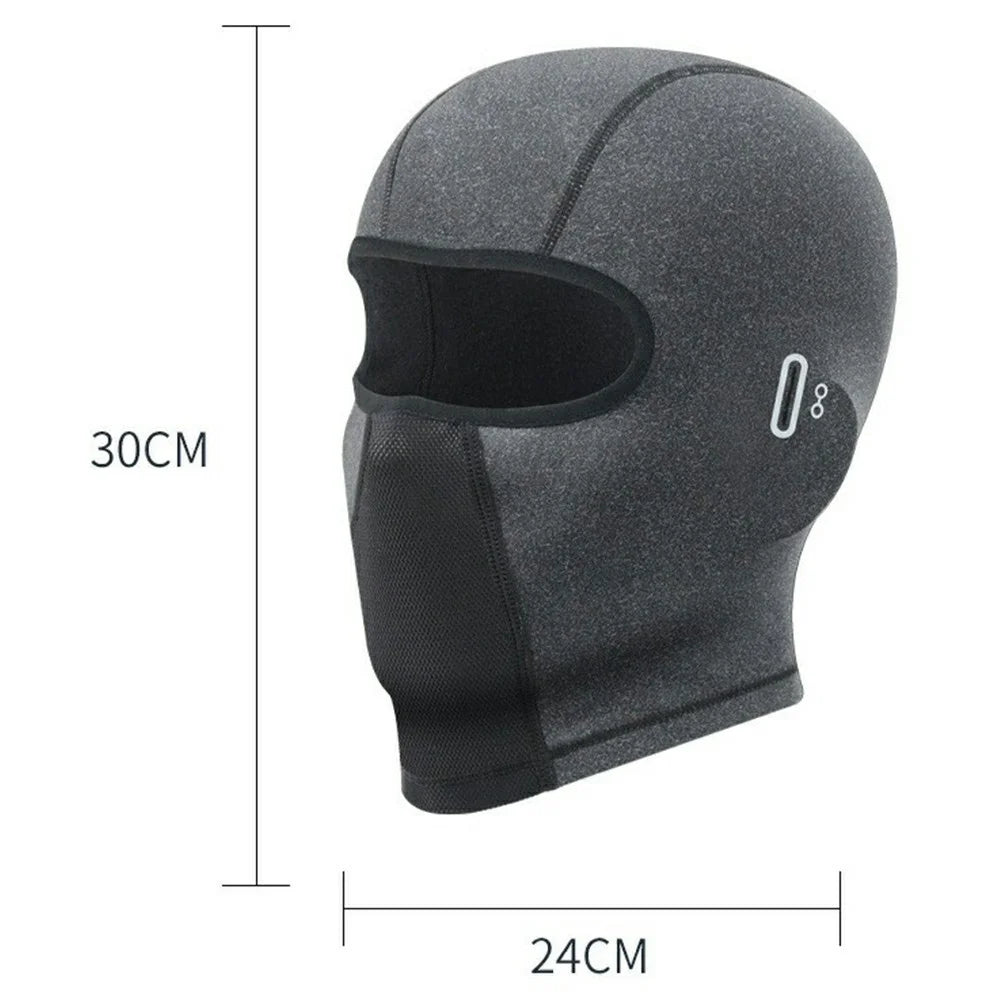 Balaclava Full Face Mask Windproof Warm Ski Mask with Eyeglass Holes for Outdoor Sports - Black - 7