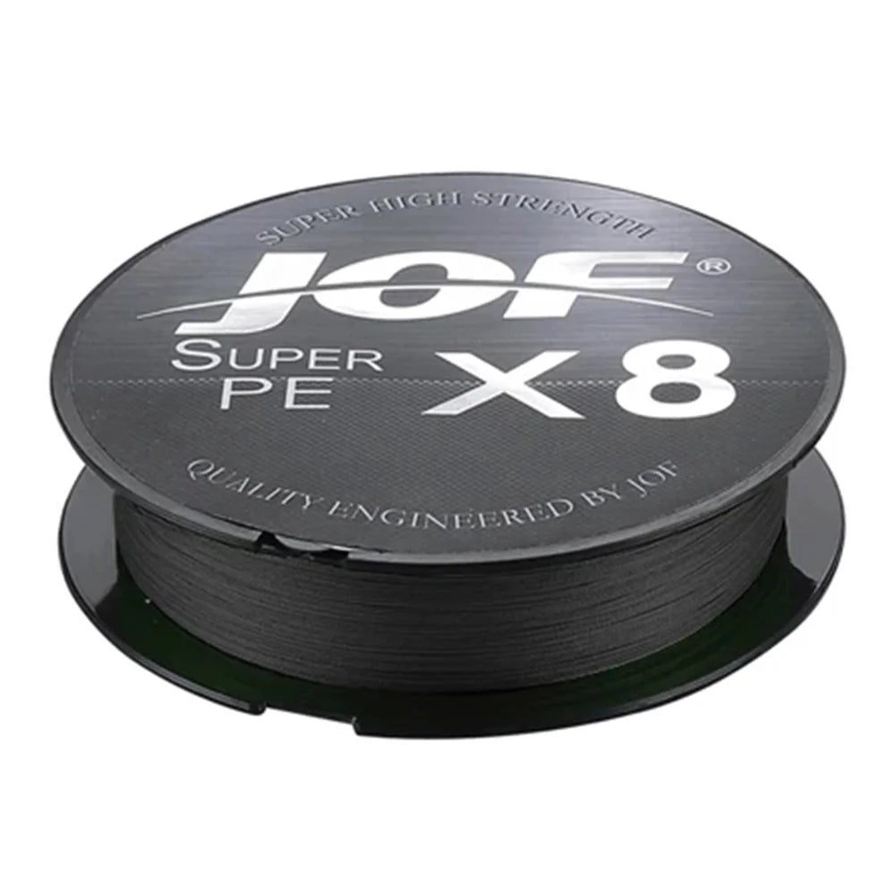 JOF 100m 0.8# High Strength PE 8 Strand Fishing Line Anti-bite Braided Fishing Wire - Black - 1