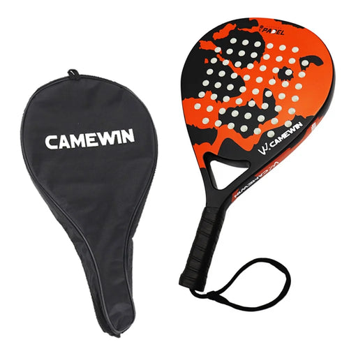 CAMEWIN Carbon Fiber Beach Tennis Racket Outdoor Sports Balls Racket with Storage Bag - Orange - 1