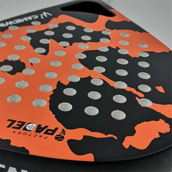 CAMEWIN Carbon Fiber Beach Tennis Racket Outdoor Sports Balls Racket with Storage Bag - Orange - 2