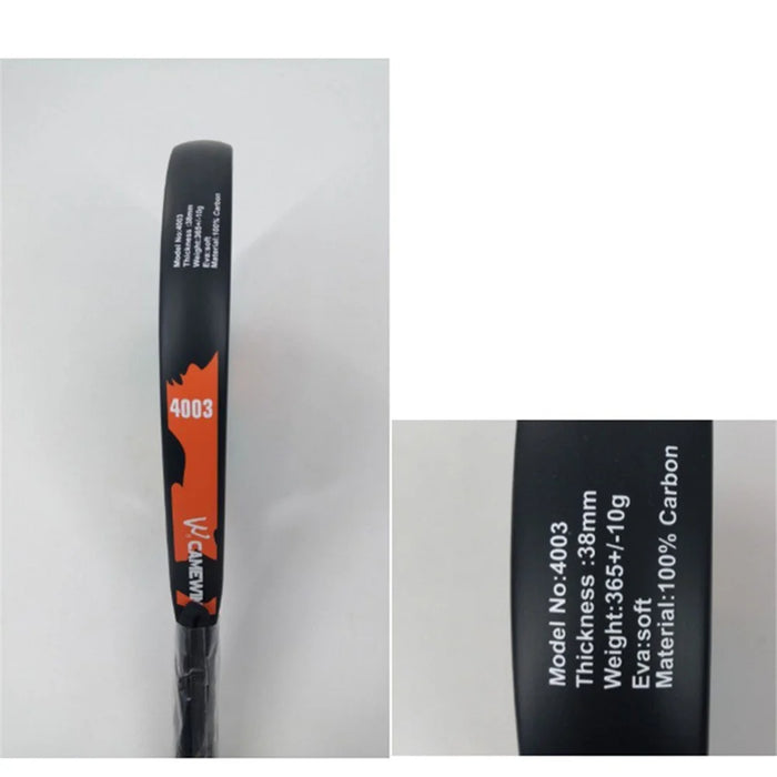 CAMEWIN Carbon Fiber Beach Tennis Racket Outdoor Sports Balls Racket with Storage Bag - Orange - 3