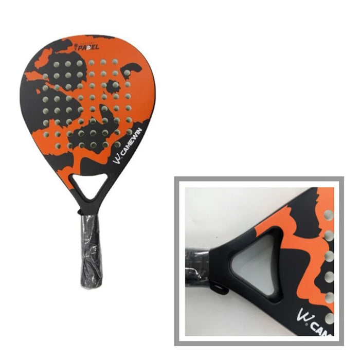 CAMEWIN Carbon Fiber Beach Tennis Racket Outdoor Sports Balls Racket with Storage Bag - Orange - 4