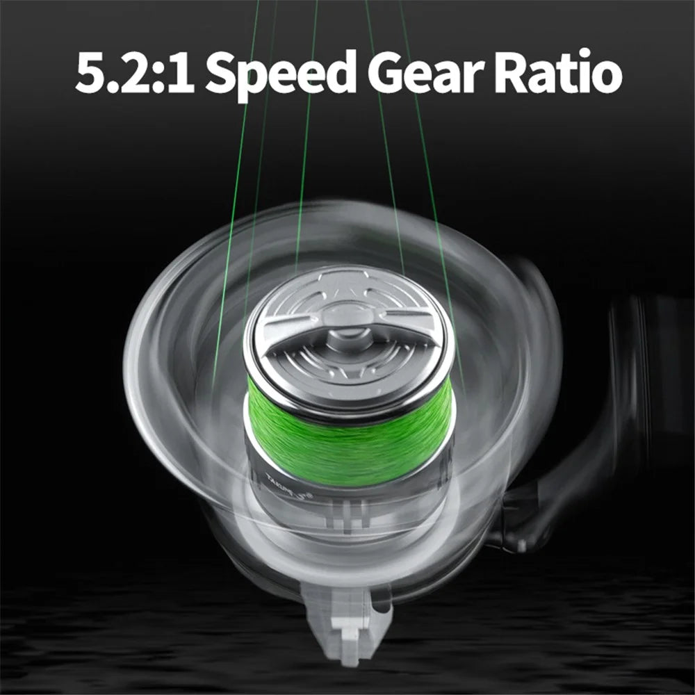 TAKUMI-S HT2000 Fishing Reel 5.2:1 Ratio Metal Spinning Reel (Metal Grip Ball) - 5