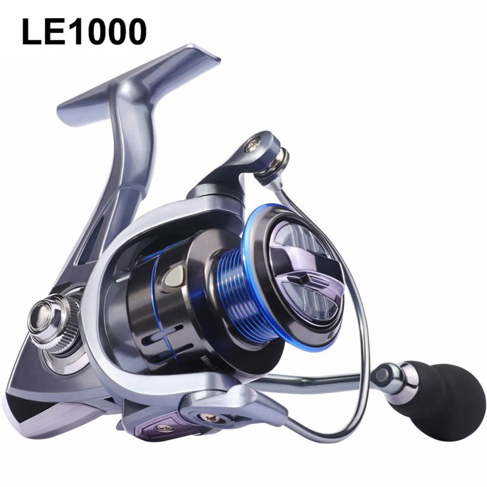 LE1000 Spinning Fishing Reels 12+1BB Metal Spool Reels 15KG Unloading Force Screw-In Handle - 1