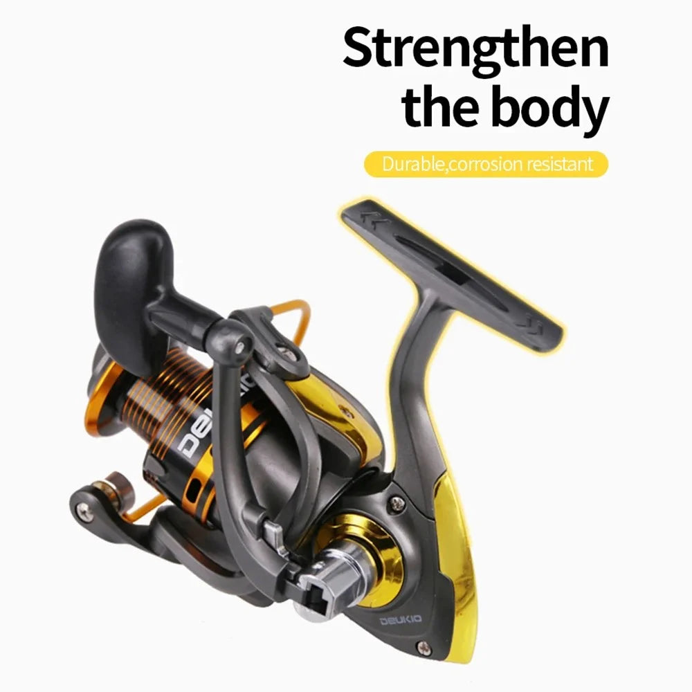 DEUKIO JS2000 5.1:1 Gear Ratio Aluminum Alloy Spool Spinning Fishing Reel for Freshwater Saltwater - 5