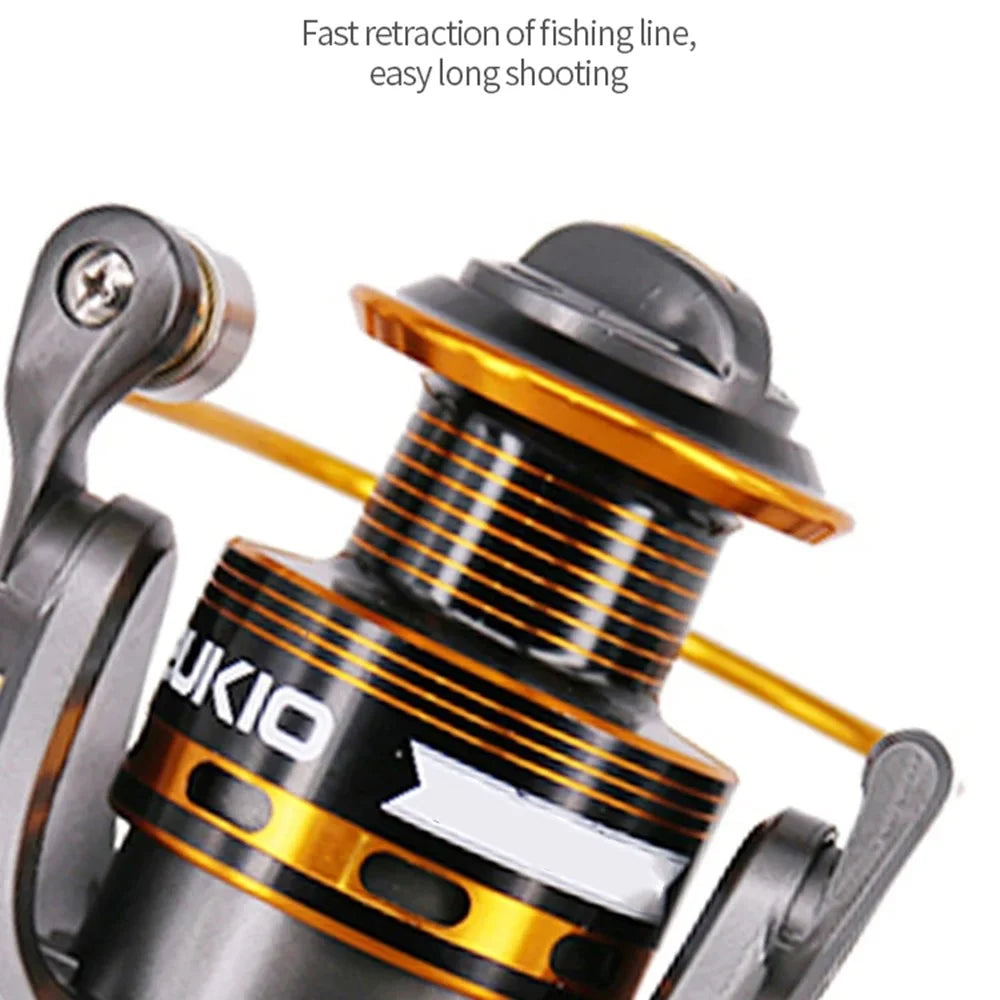 DEUKIO JS2000 5.1:1 Gear Ratio Aluminum Alloy Spool Spinning Fishing Reel for Freshwater Saltwater - 6
