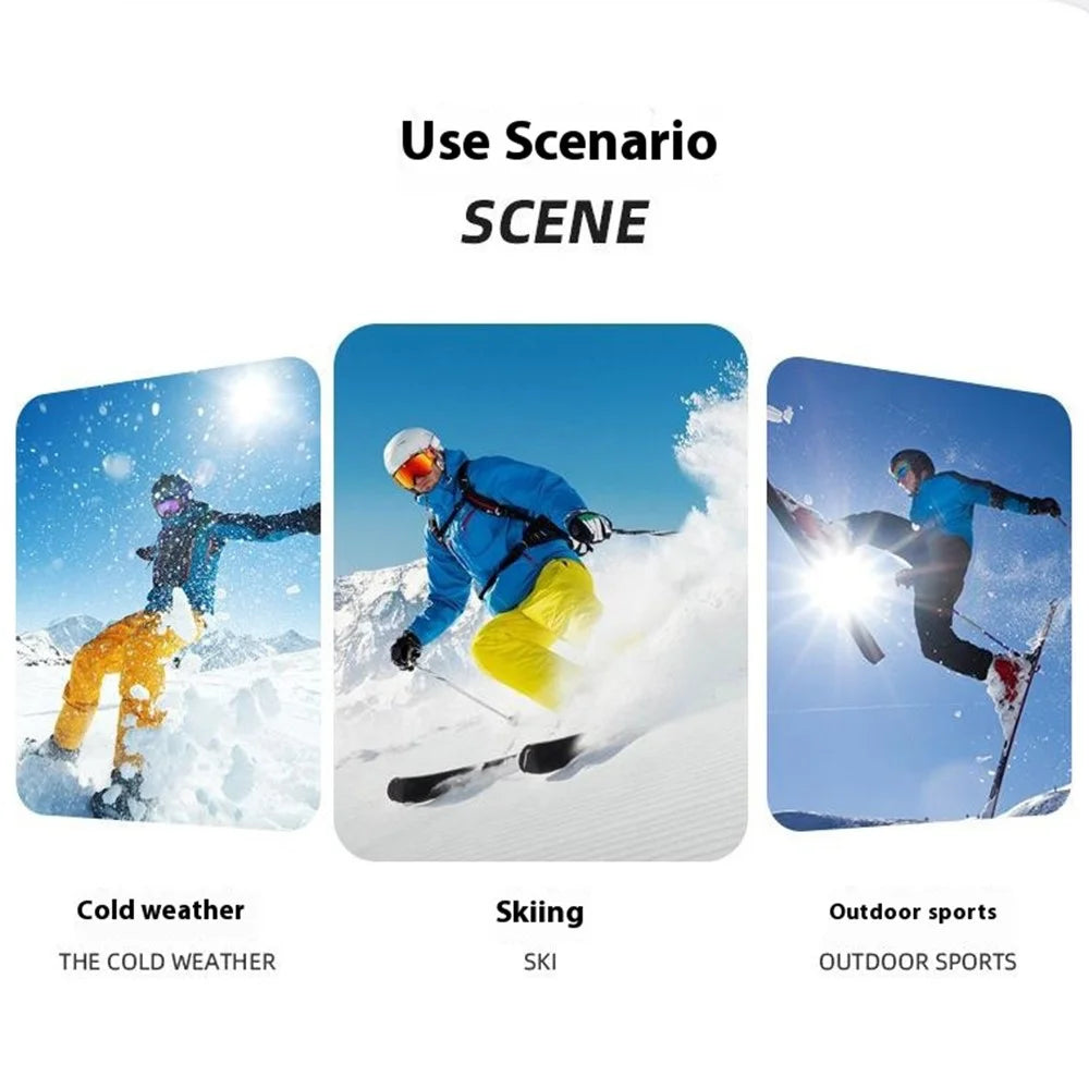 RONYUESS 8208 1 Pair Ski Socks Winter Thicken Compression High Tube Snowboard Socks for Men Women, Size M: 34-38 - Black / Grey - 3