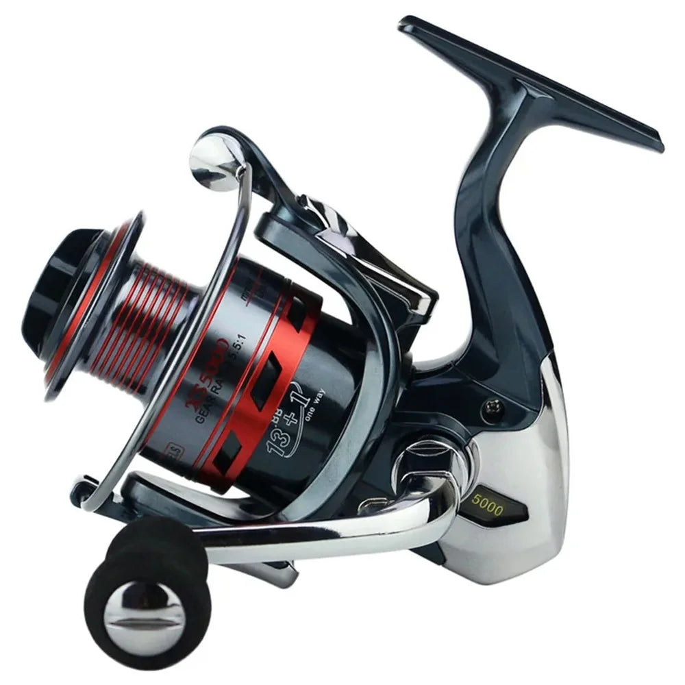 YUMOSHI XS2000 Metal Rocker Arm Spinning Reel Gapless 14BB Outdoor Fishing Reel - 3