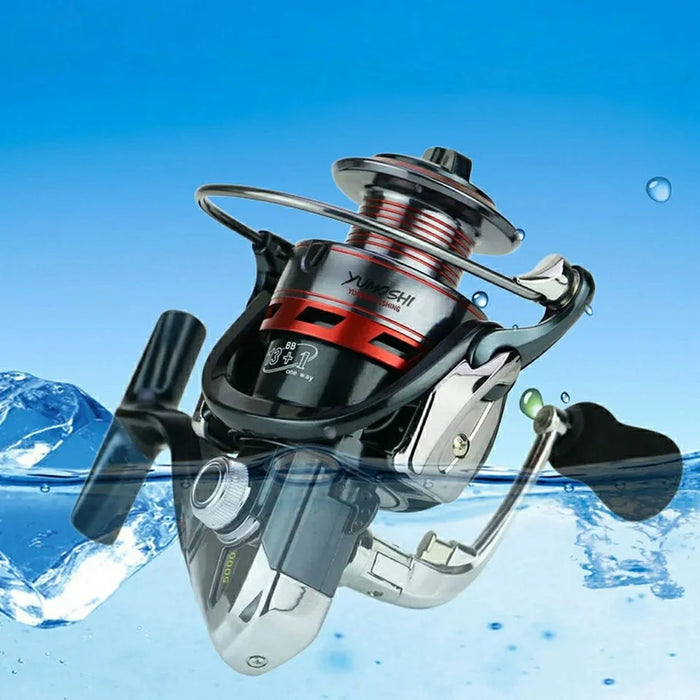 YUMOSHI XS4000 Metal Rocker Arm Spinning Reel Gapless 14BB Outdoor Fishing Reel - 6