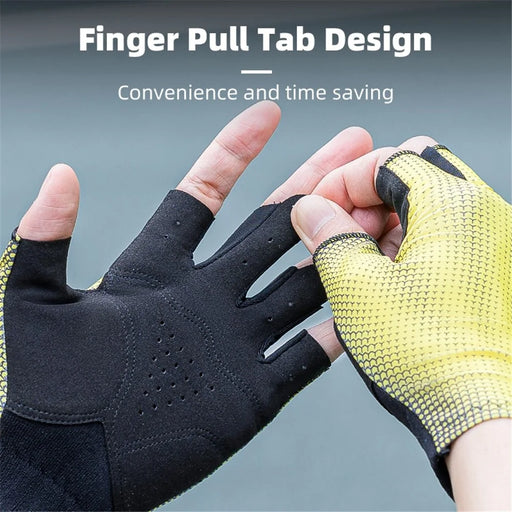 ROCKBROS 1 Pair Bike Cycling Half Finger Gloves Unisex Anti-skid Breathable Bicycle Gloves - S - 2
