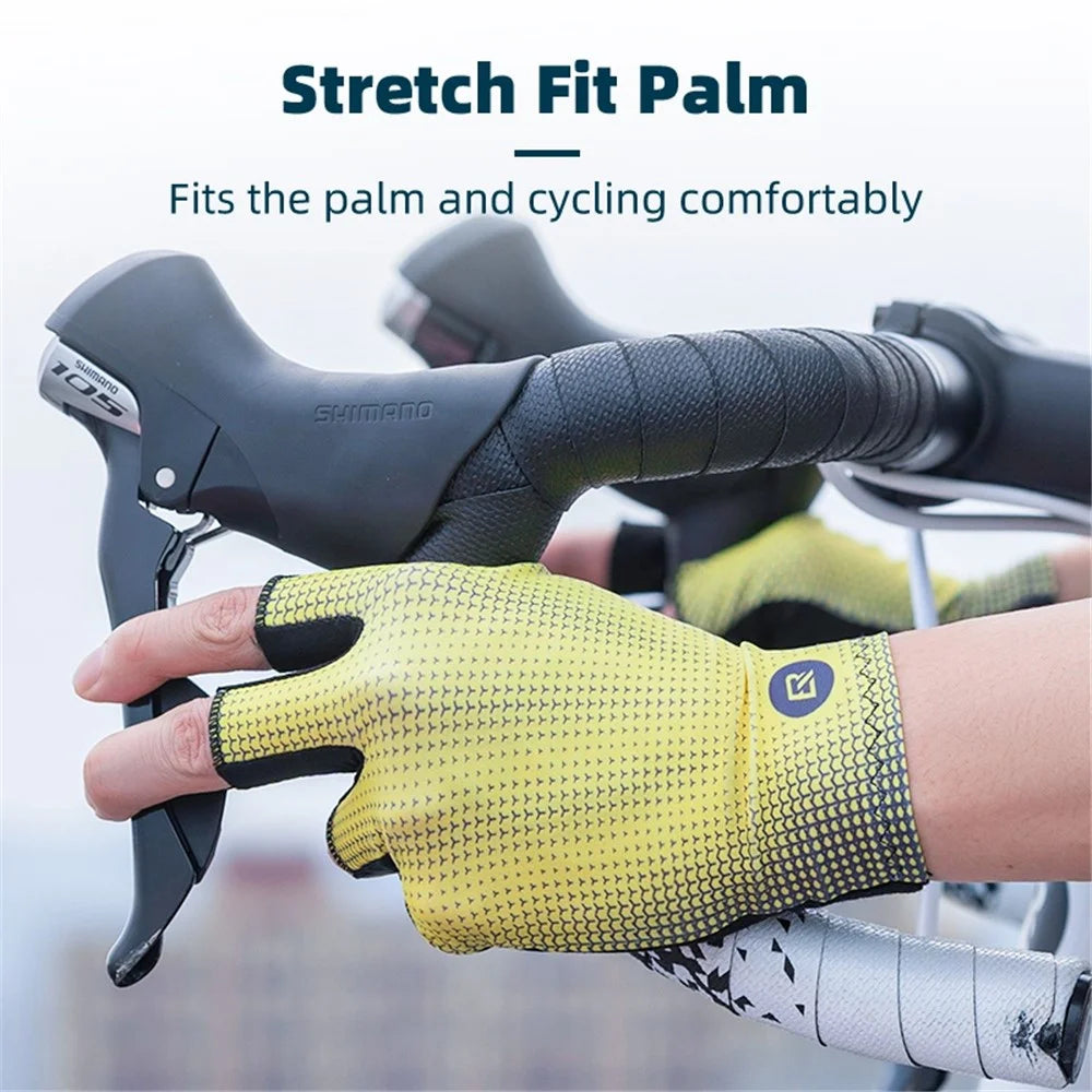 ROCKBROS 1 Pair Bike Cycling Half Finger Gloves Unisex Anti-skid Breathable Bicycle Gloves - S - 4
