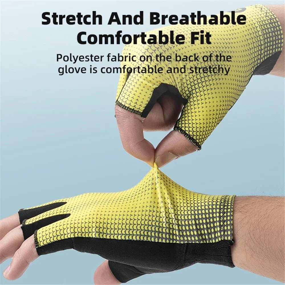 ROCKBROS 1 Pair Bike Cycling Half Finger Gloves Unisex Anti-skid Breathable Bicycle Gloves - S - 5