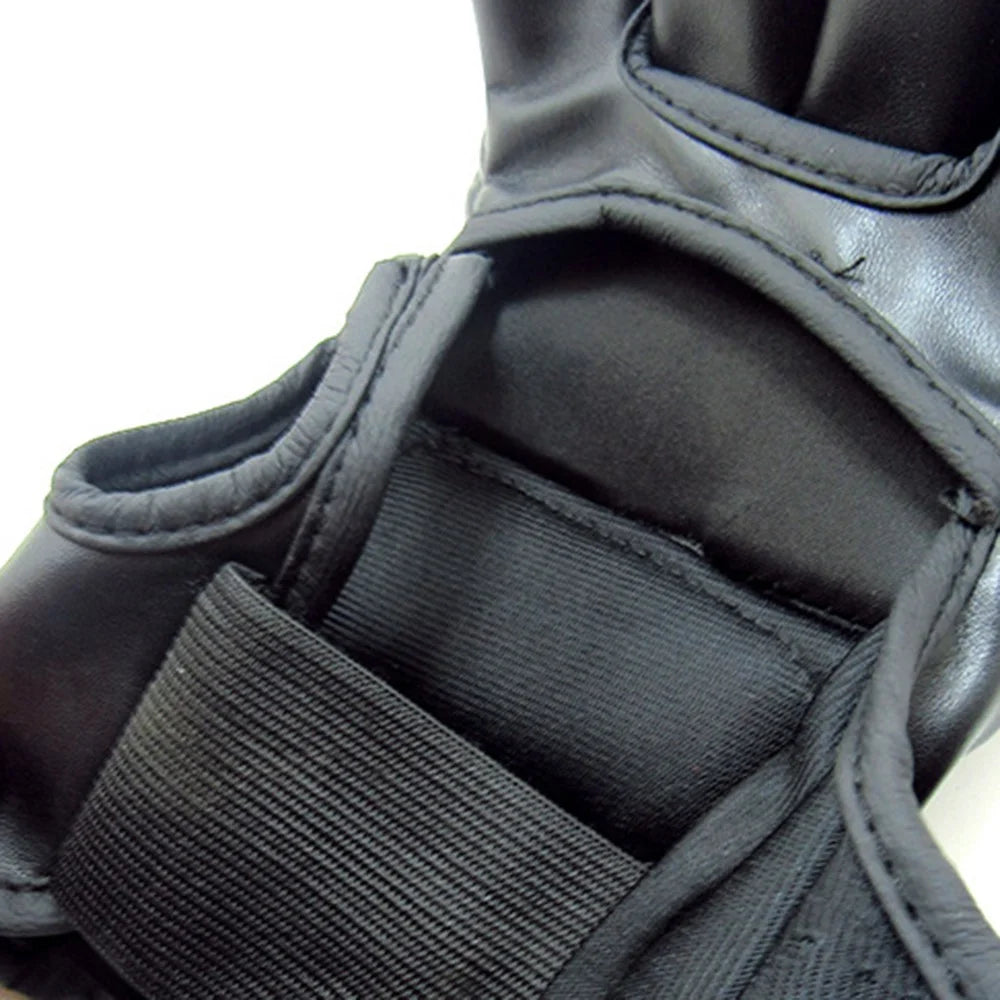 NUOCHEN 1 Pair Boxing Gloves Half Finger Training Gloves Kickboxing Sparring MMA Gloves - Black / L / XL - 3