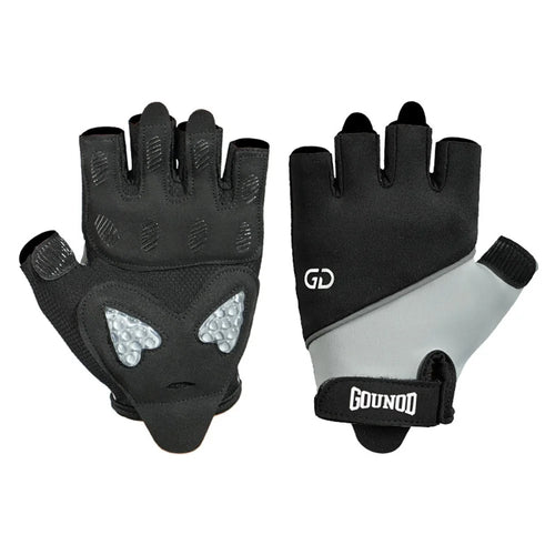 GOUNOD GL068 Shock Absorbing Cycling Gloves for Outdoor Sports Breathable Half Finger Mittens - Grey / S - 1