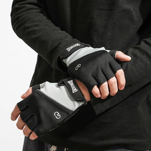 GOUNOD GL068 Shock Absorbing Cycling Gloves for Outdoor Sports Breathable Half Finger Mittens - Grey / S - 2