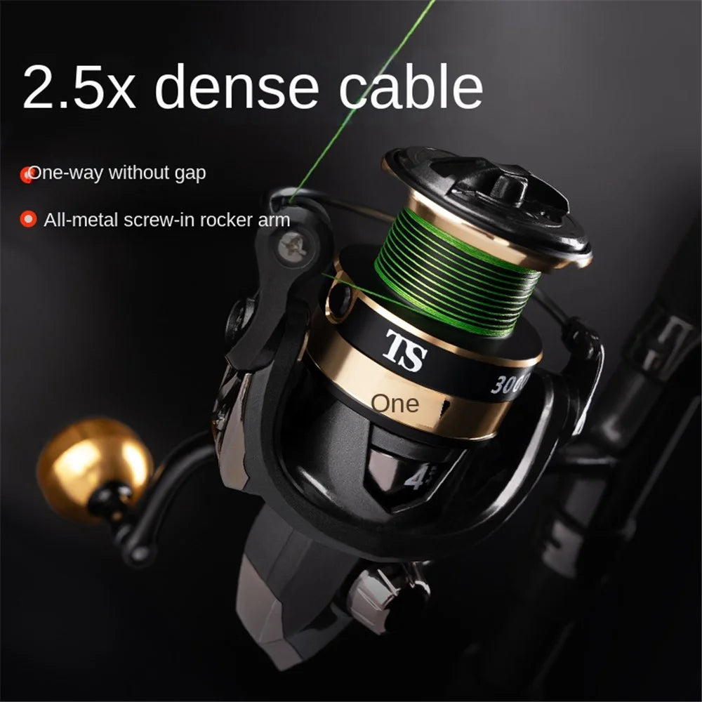 CHIREN TS3000 Fishing Reel High Density Line Winding Gapless Metal Waterproof Long Casting Fishing Wheel - 2
