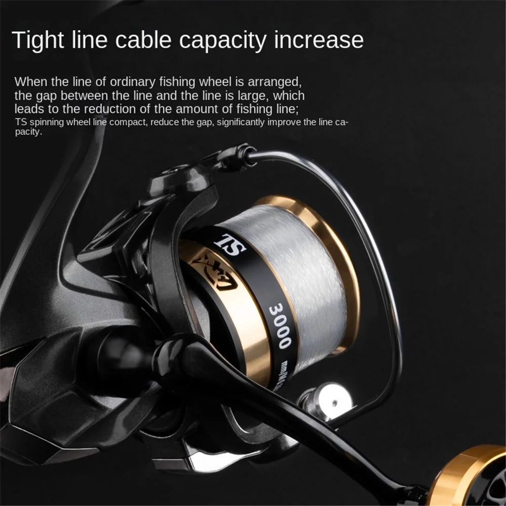 CHIREN TS3000 Fishing Reel High Density Line Winding Gapless Metal Waterproof Long Casting Fishing Wheel - 3
